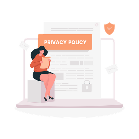 Website privacy policy  Illustration