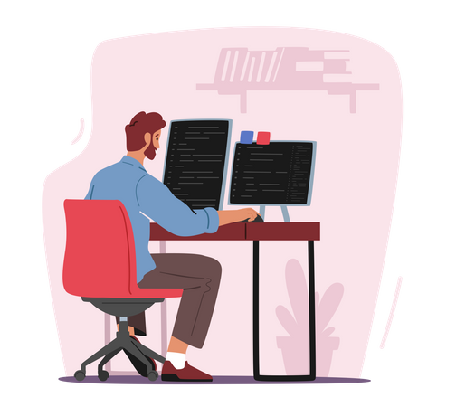 Website Programming Illustration