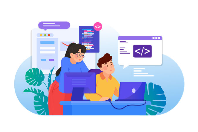 Website Programming  Illustration