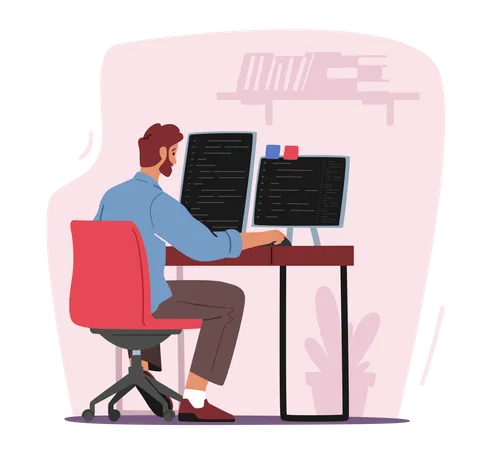 Website Programming  Illustration