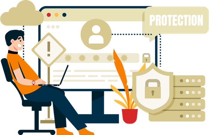 Website Protection  Illustration