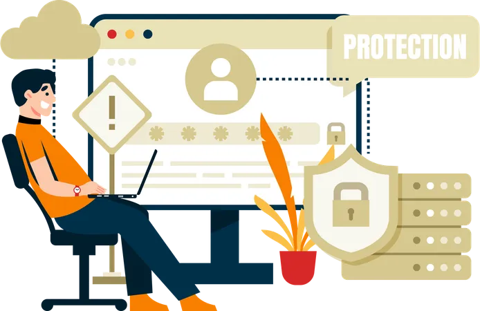 Website Protection  Illustration