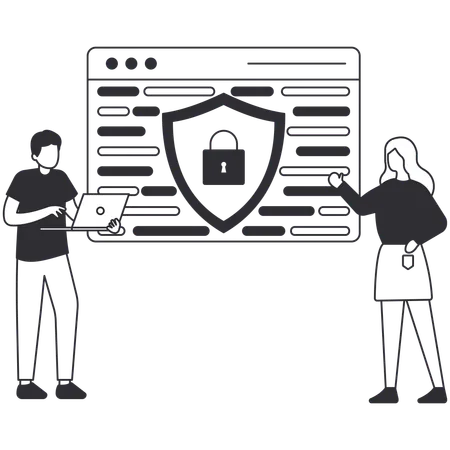 Website Security  Illustration