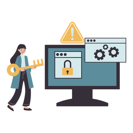 Website Security  Illustration