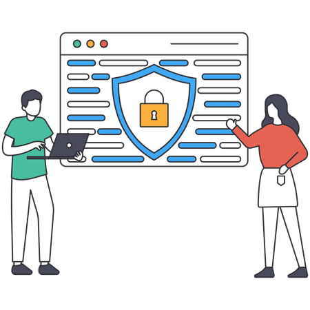 Website Security  Illustration