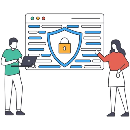 Website Security  Illustration