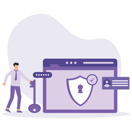 Website Security  Illustration