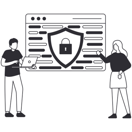 Website Security  Illustration