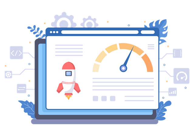 Website speed check  Illustration