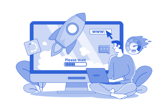 Website Speed Optimization  Illustration