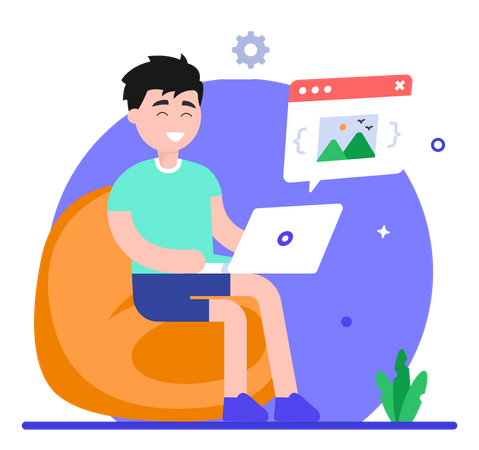 Website UI development  Illustration