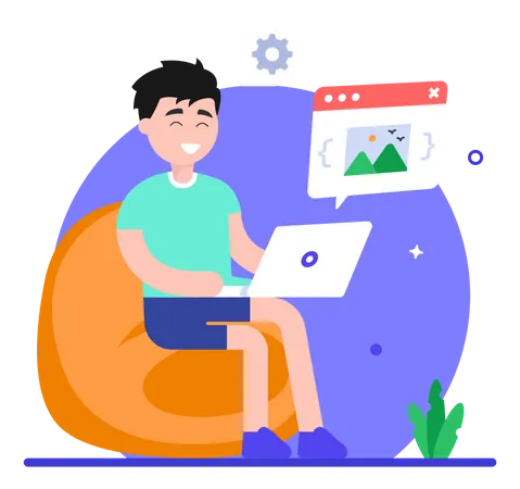 Website UI development  Illustration