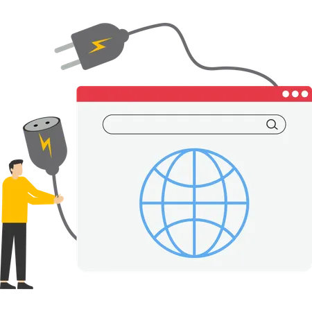 Website unavailable  Illustration