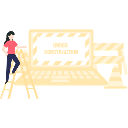 Website Under Construction  Illustration