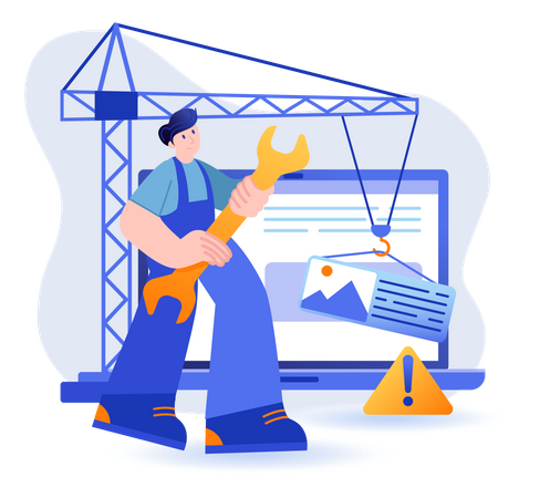 Website Under Construction  Illustration