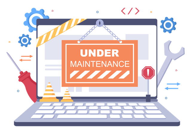 Website under maintenance Illustration
