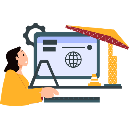 Website under maintenance Illustration