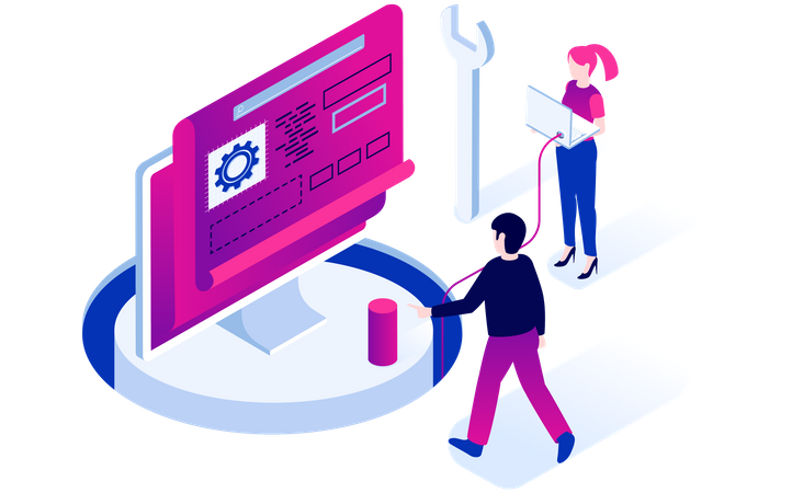 Website under maintenance  Illustration