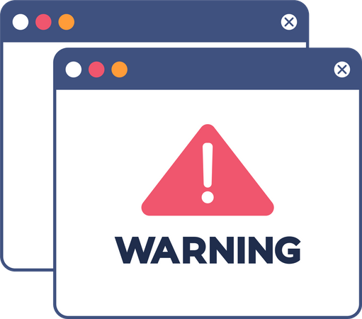 Website Warning  Illustration