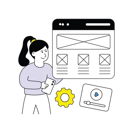 Website Wireframe design  Illustration