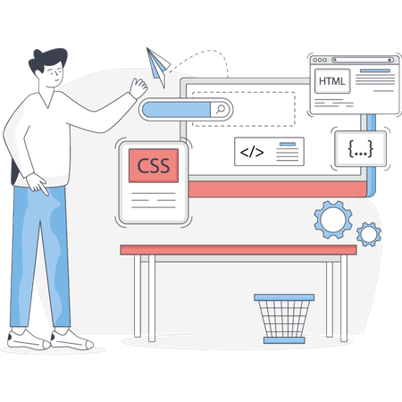 Website zur Entwicklung des Menschen  Illustration