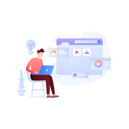 Websiten Inhalt  Illustration