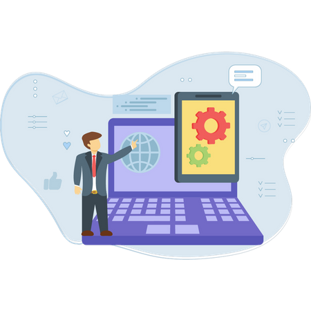 Webverwaltung  Illustration