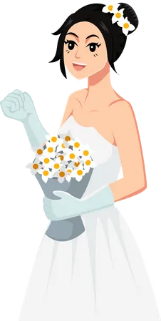 Bride Wedding Character Design Illustration Illustration