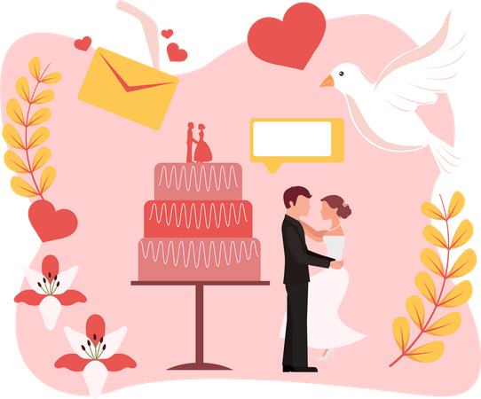 Wedding Cake  Illustration
