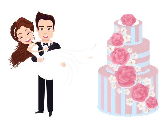 Wedding Cake  Illustration