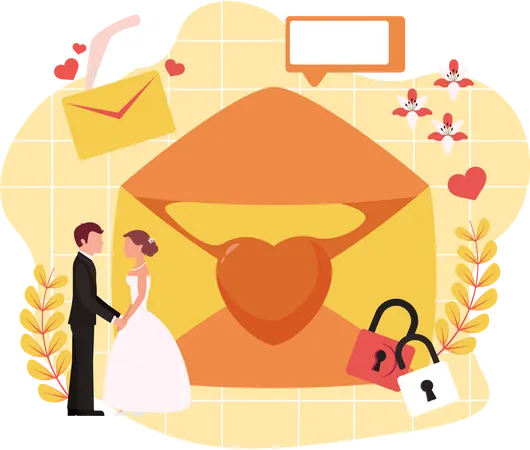 Wedding Card Illustration