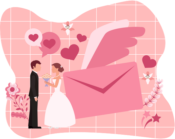 Wedding Card  Illustration