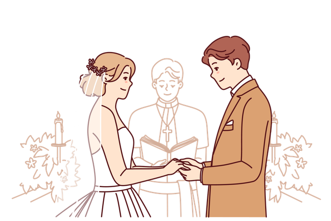 Wedding ceremony  Illustration