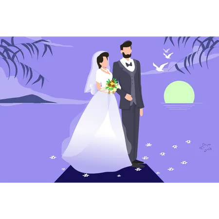 Wedding ceremony Illustration