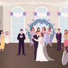 illustrations of wedding ceremony celebration