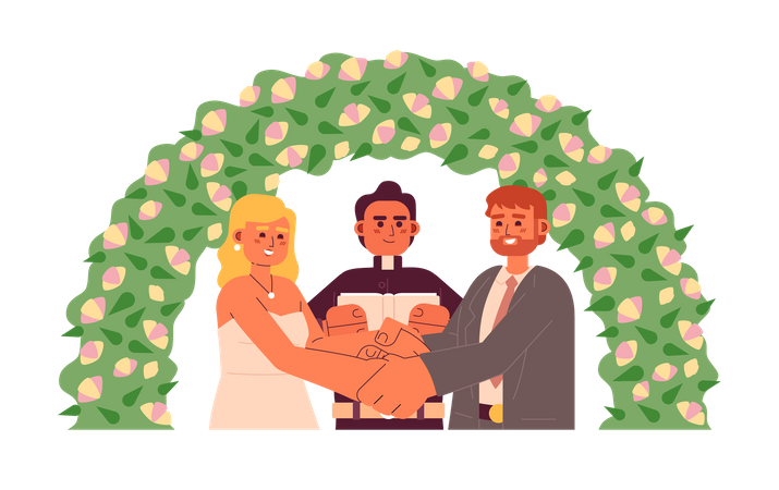 Wedding ceremony  Illustration