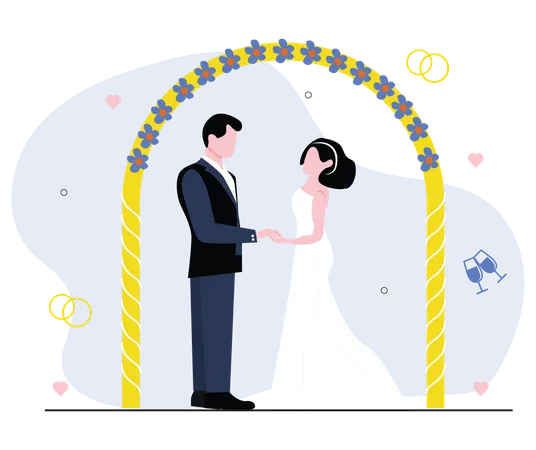 Wedding ceremony  Illustration