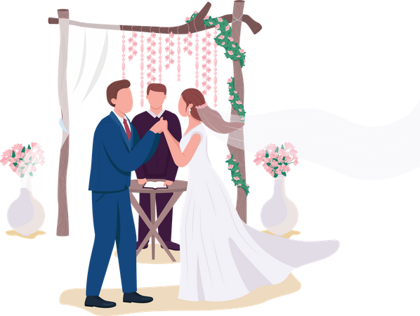 Wedding ceremony  Illustration