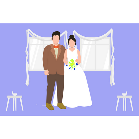 Wedding ceremony  Illustration