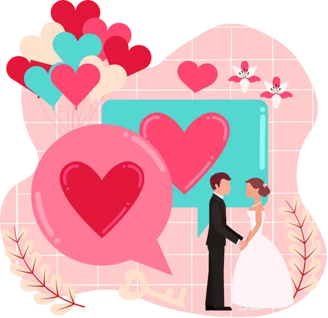 Wedding Ceremony Message  Illustration