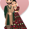 illustrations for wedding couple