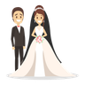 illustration for wedding couple