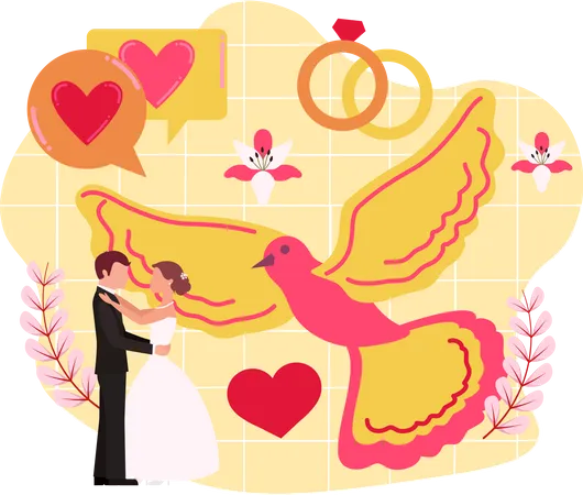 Wedding Couple  Illustration