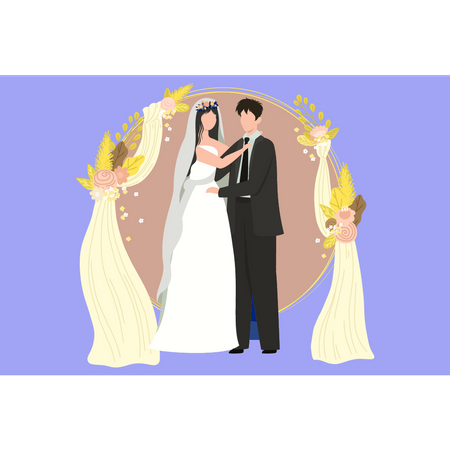 Wedding couple Illustration