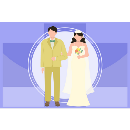 Wedding couple Illustration