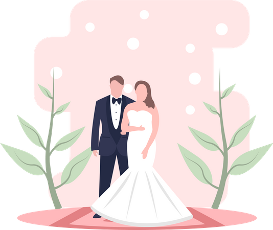 Wedding Couple Illustration