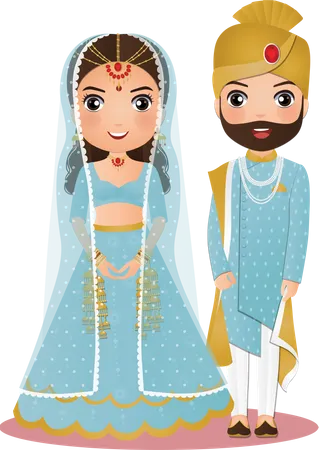 Wedding couple  Illustration