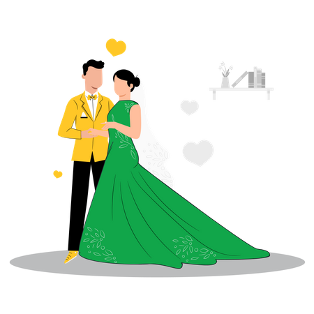 Wedding Couple  Illustration