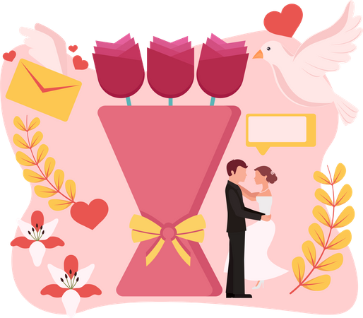 Wedding Couple  Illustration