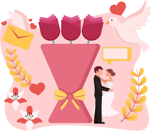 Wedding Couple  Illustration